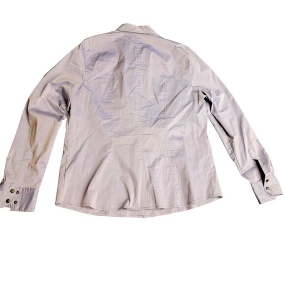 Worthington Lavender Blue Snap Buttons Long Sleeve Shirt on Sale 5 for $25 - Picture 5 of 8